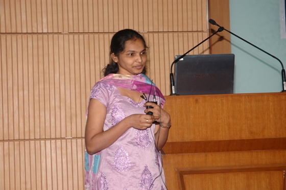 Ms. Aruna Bitra presenting her work