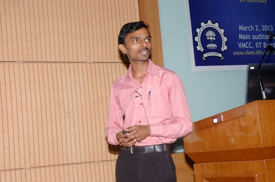 Student speaker, Mr. Gopal Waghule presenting his talk
