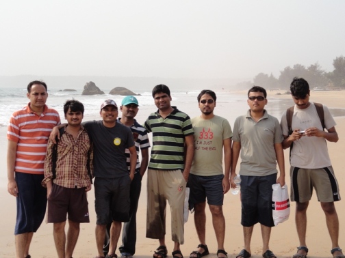 raf members at Agonda beach (Goa)