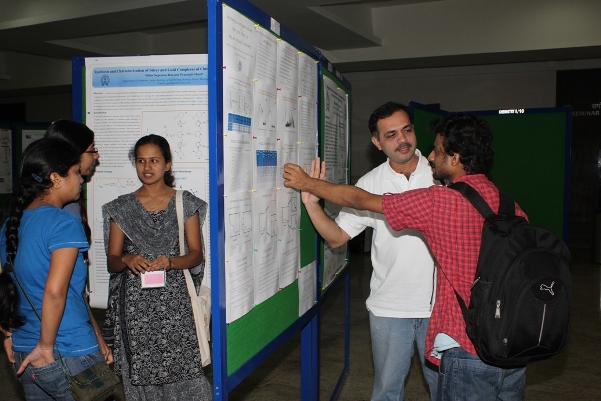Supriya presenting a poster at NHC(New Horizons in Chemistry) 2011